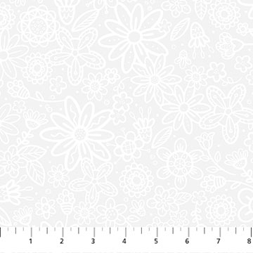 Basically Black and White - Groovy Garden - 44" Wide - Patrick Lose