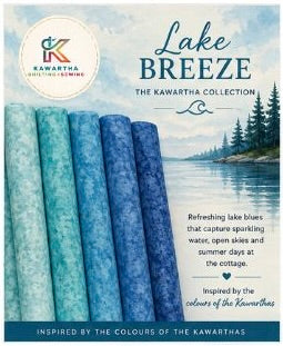 Lake Breeze - Fat Quarter Bundle - 5 Pieces - Kawartha Quilting
