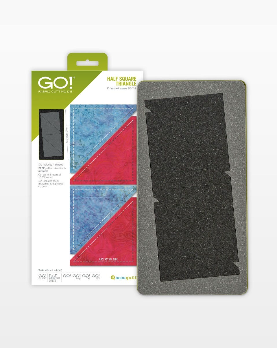 GO! Half Square Triangle - 4" Finished Square (#55031)