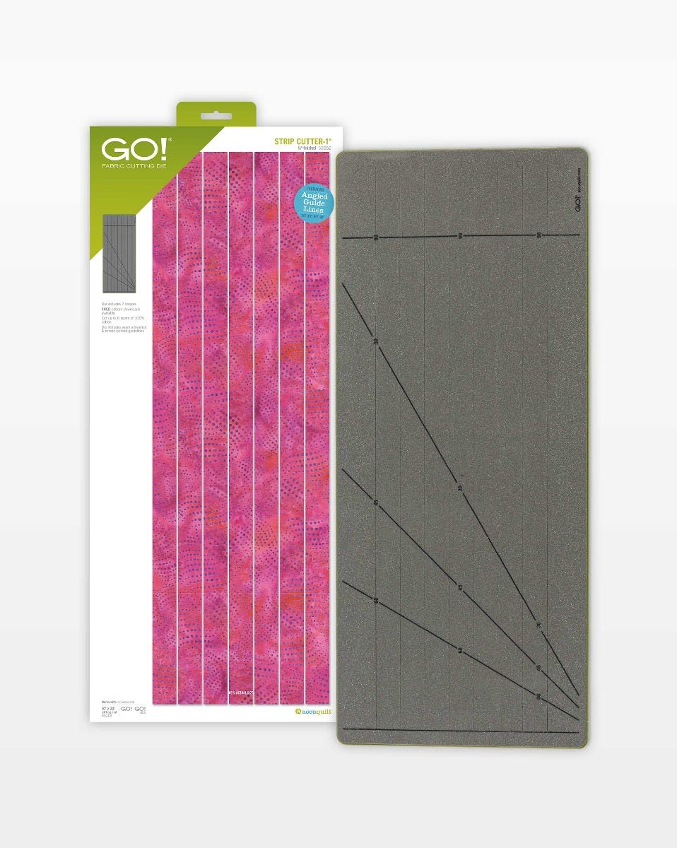 GO! Strip Cutter - 1" (1/2" Finished) 7 Strips with Angled Guidelines Die (#55052)