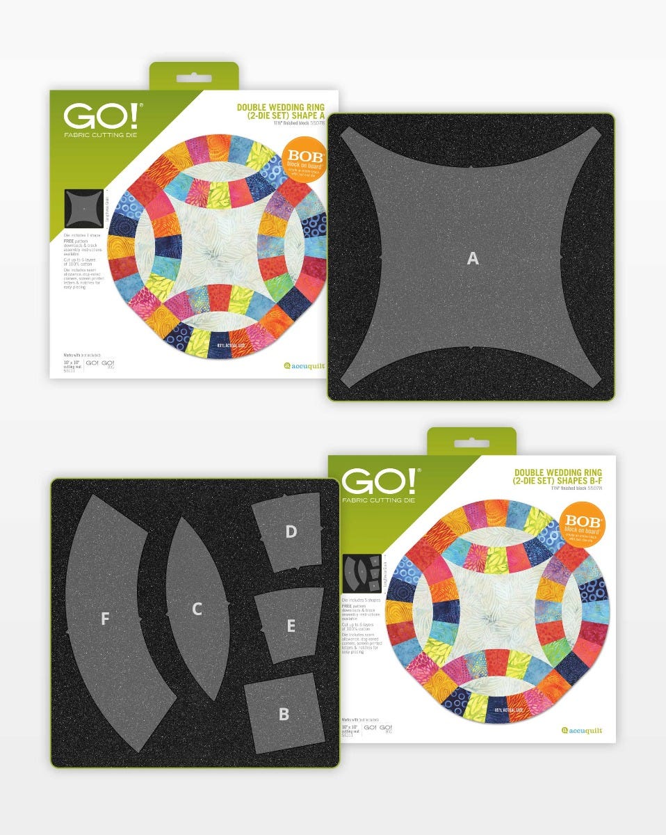 GO! Double Wedding Ring - (11 1/2" Finished) (2 - Die Set) (#55078)