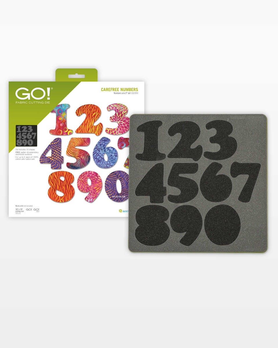 GO! Carefree 3" Numbers (#55099)