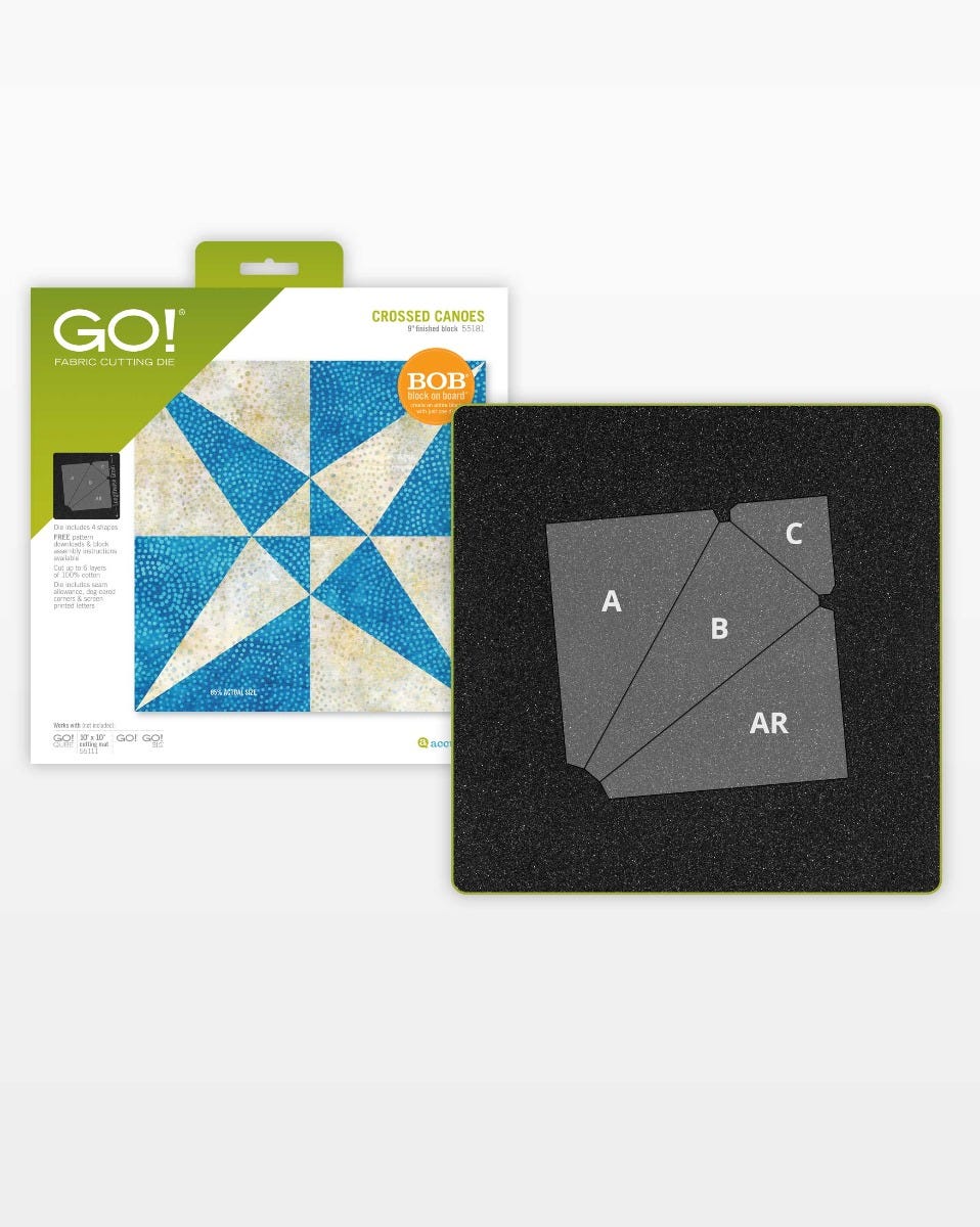 GO! Crossed Canoes - 9" Finished Die (#55181)