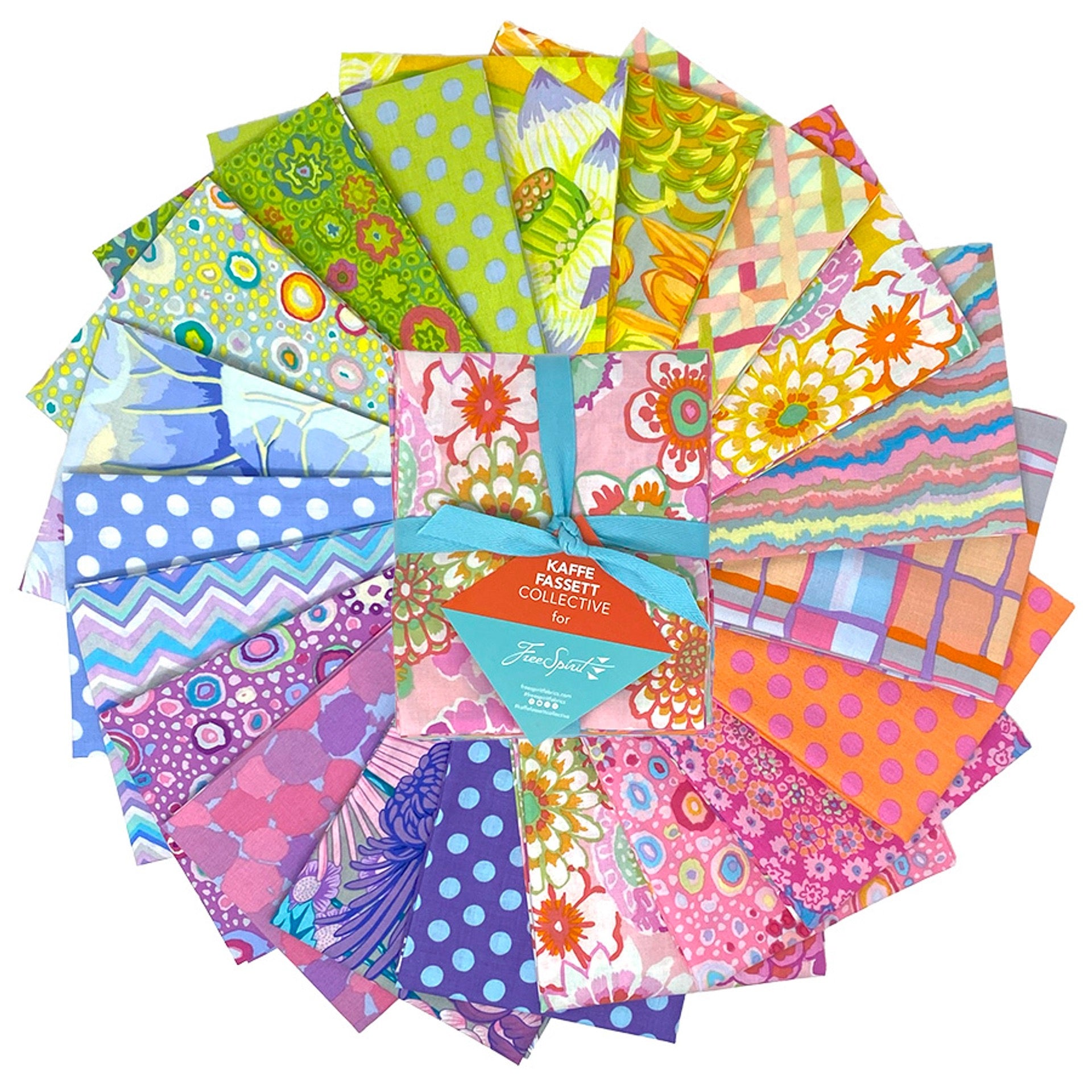 Sorbet - Kaffe Fassett Classics Plus - Fat Quarter Bundle - 20 Pieces - FreeSpirit Fabrics
