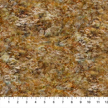 Serenity Springs - Rocks - Rust - 44" Wide - Northcott