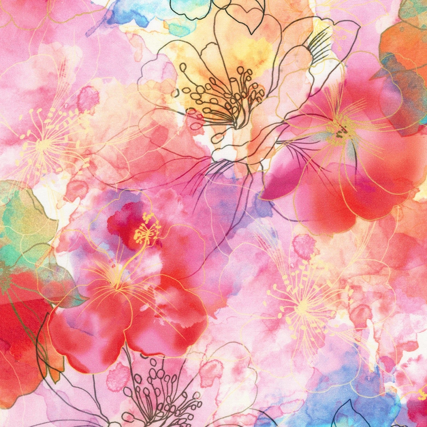 Flowers Blossom Wideback - 108" Wide - Robert Kaufman