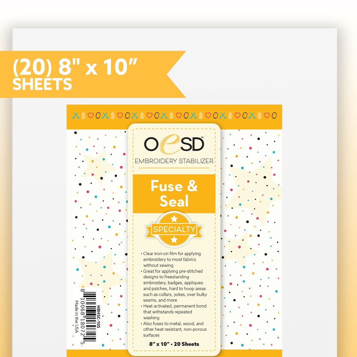 Fuse and Seal Sheets - 8" x 10" - OESD