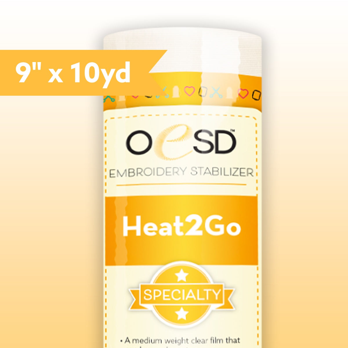 Heat2Go Topping - 9" x 10 yd - OESD