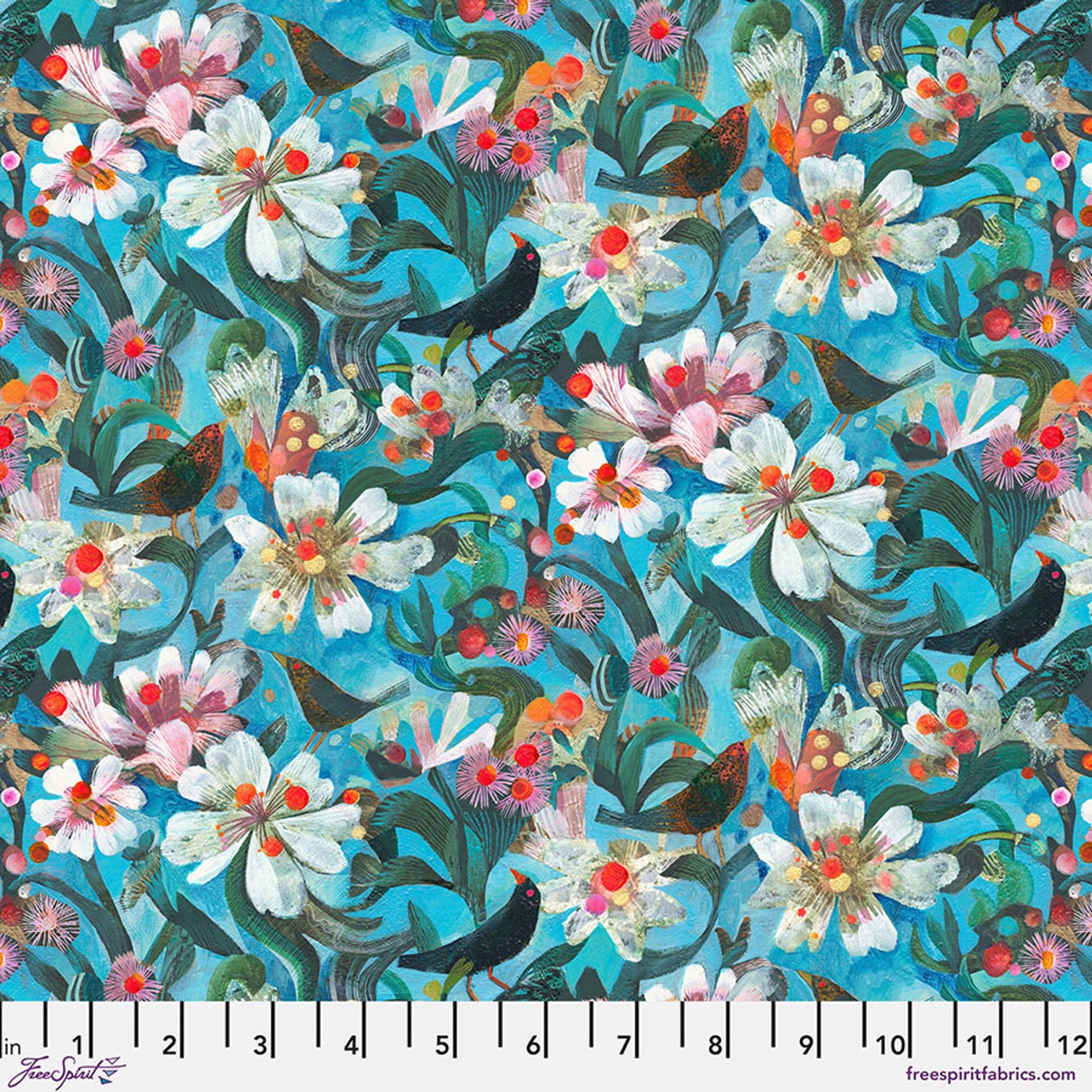Colori - Skies - Blue - - 44" Wide - Free Spirit