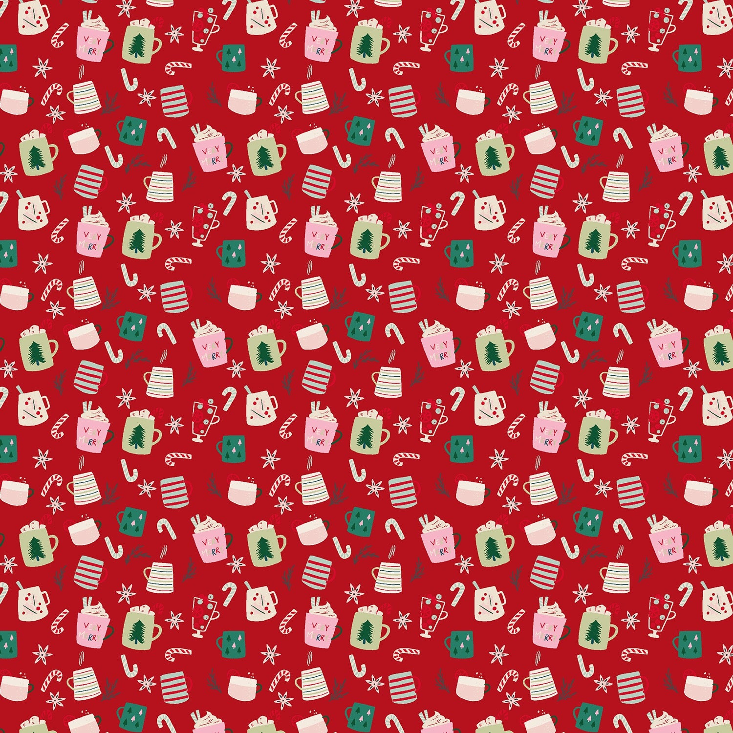 Snow Day Fun - Red - 304285-09 - 44" Wide - RJR Fabrics