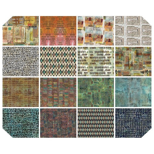 On Your Mark - Fat Quarter Bundle - 16 Pieces - FreeSpirit