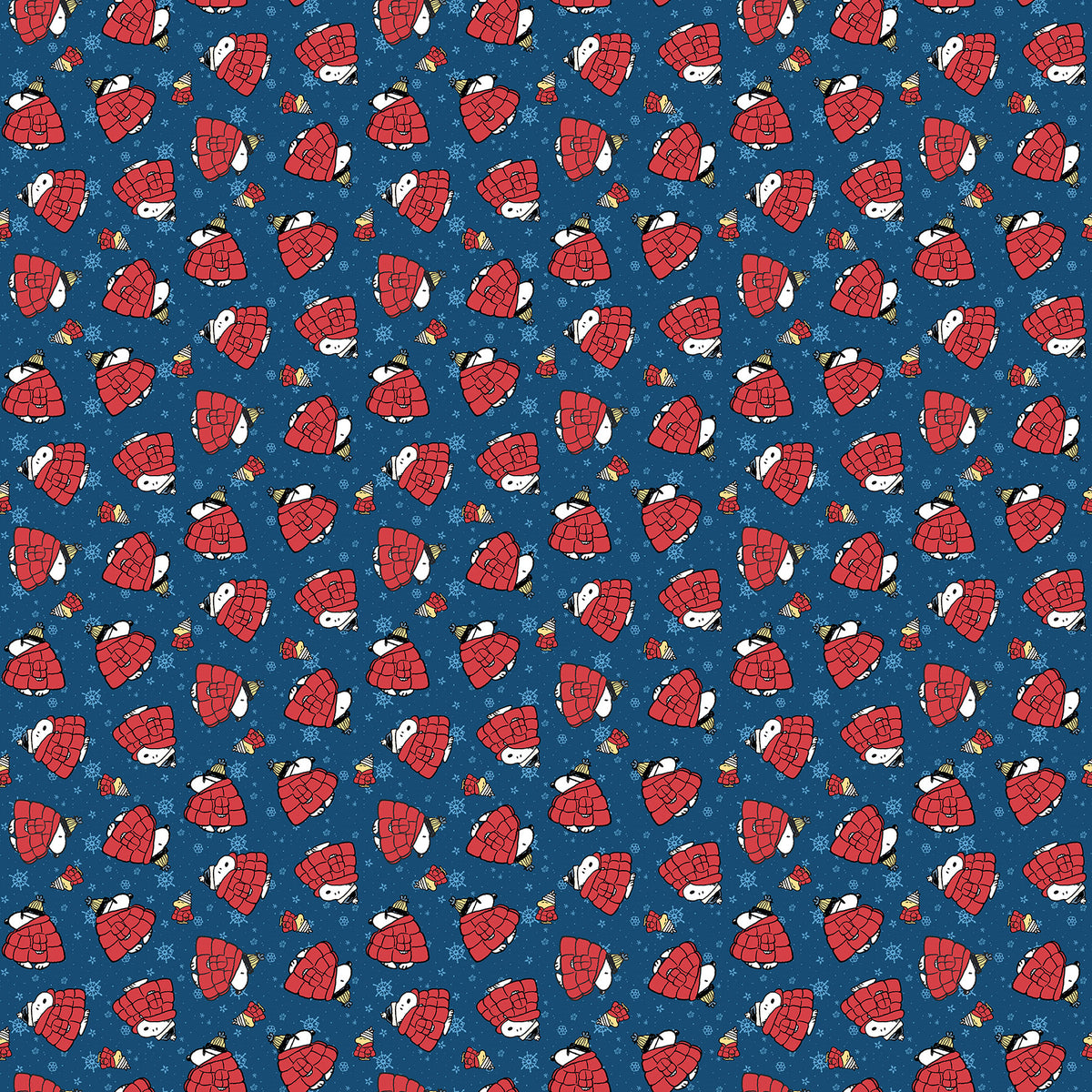 Frosty Friends - Big Puffer - Blue Multi - 44" Wide - Peanuts