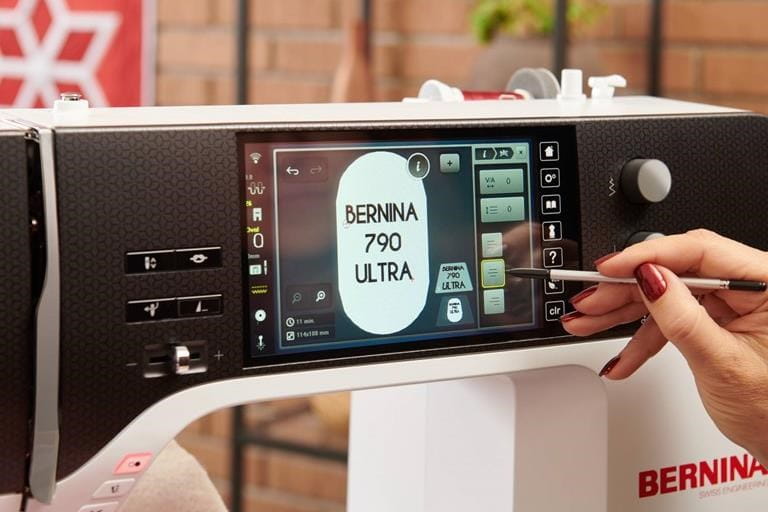 BERNINA B 790 ULTRA touchscreen and sewing controls