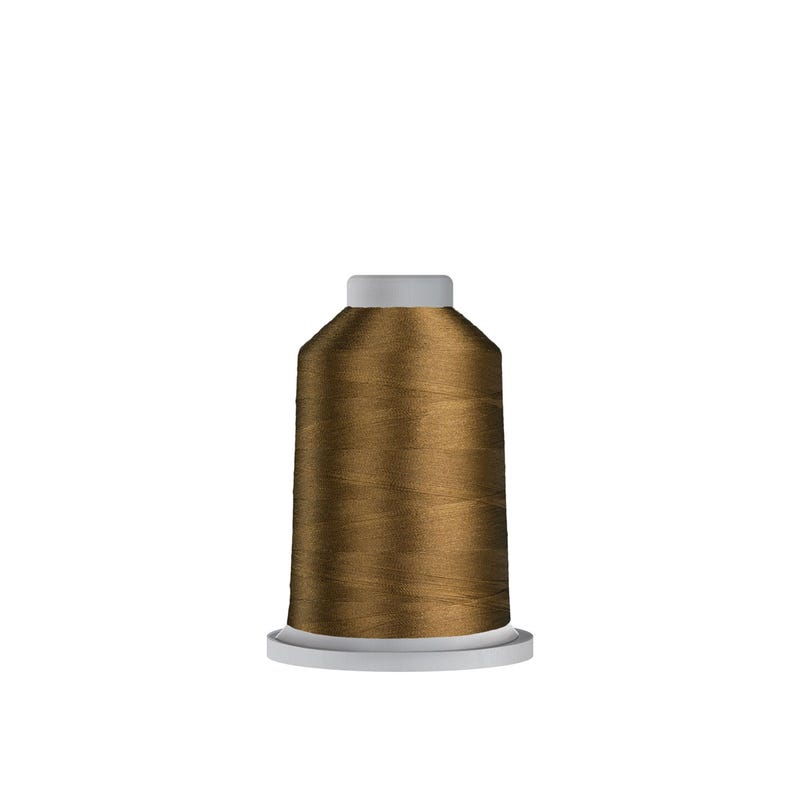 Glide 40 wt. polyester thread in Brass (#27559), 1000m spool by Fil-Tec