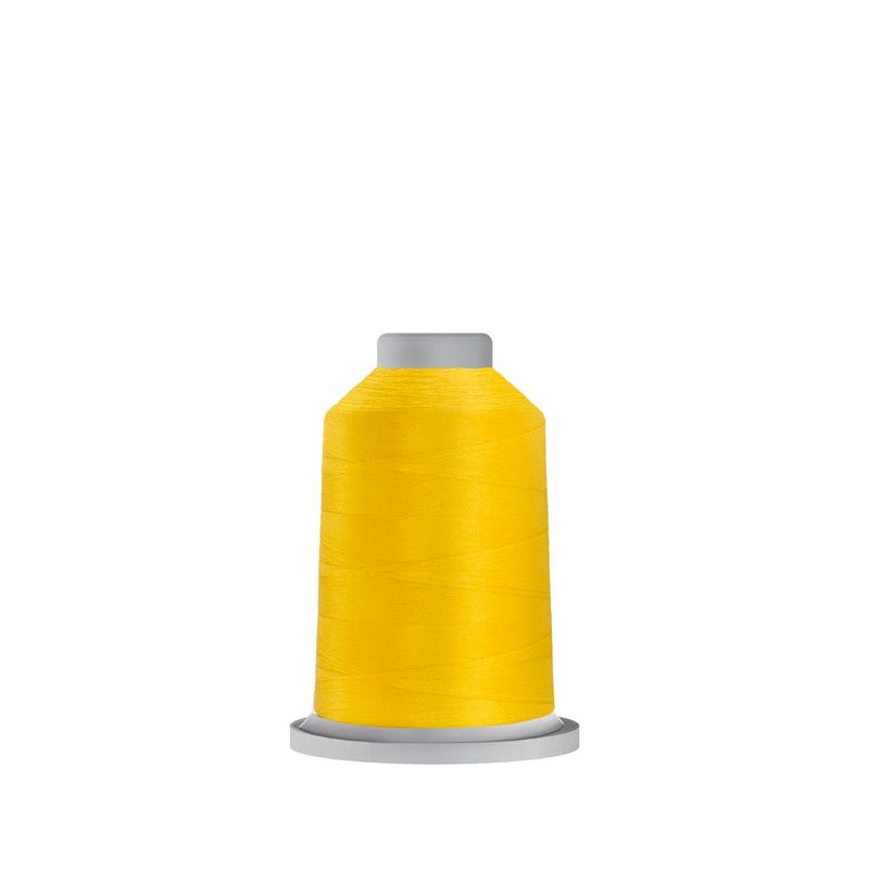 Glide 40 wt. polyester thread in Bright Yellow (#80108), 1000m spool by Fil-Tec