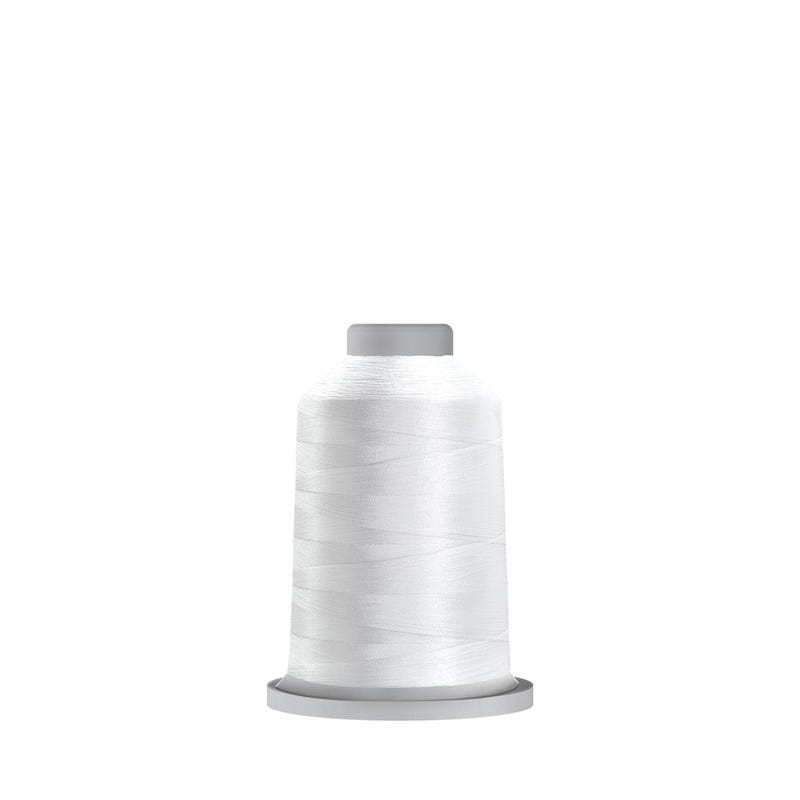 Glide 40 wt. polyester thread in Super White (#10002), 1000m spool by Fil-Tec