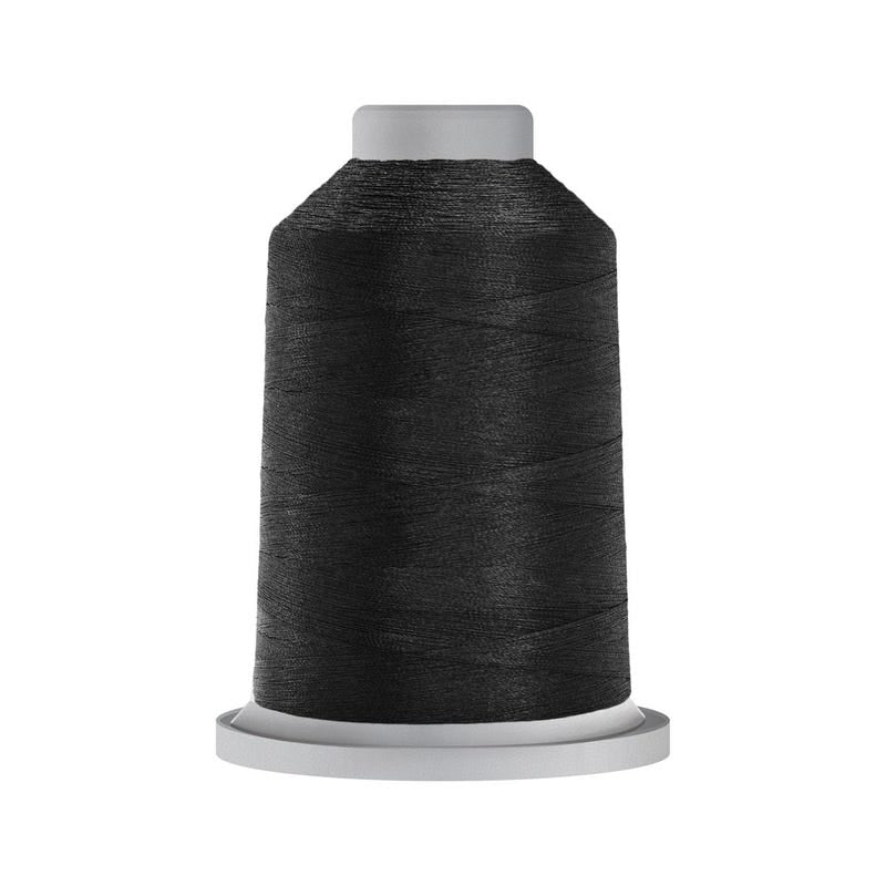Glide 40 wt. polyester thread in Black (#11001), 5000m spool by Fil-Tec