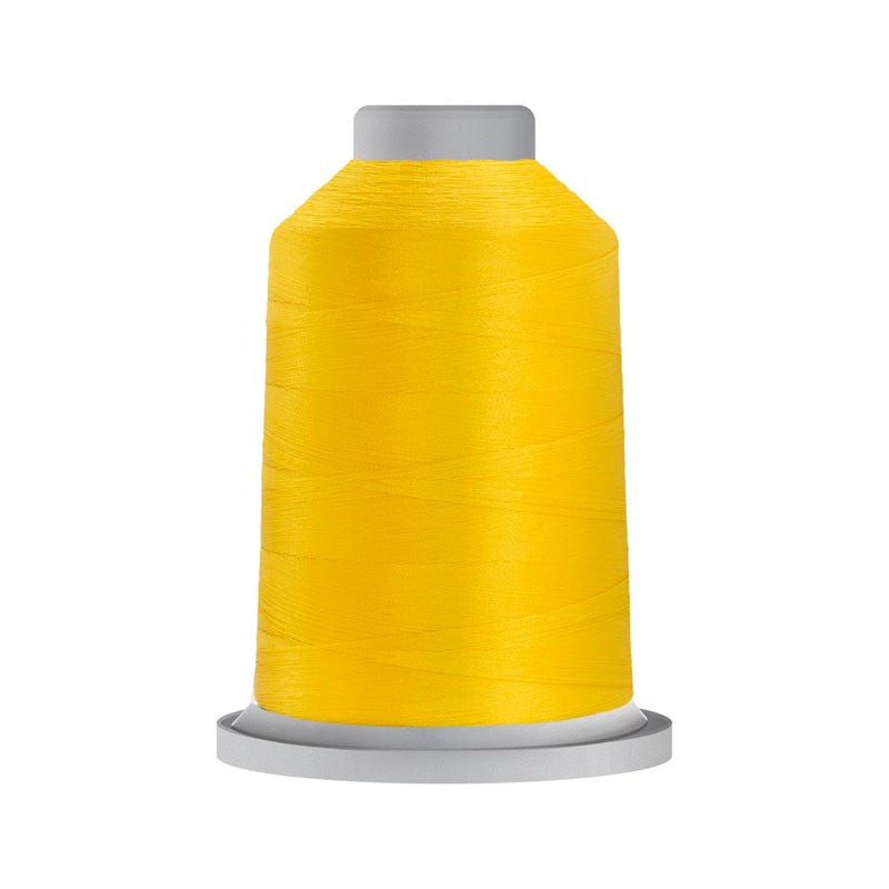 Glide 40 wt. polyester thread in Bright Yellow (#80108), 5000m spool by Fil-Tec