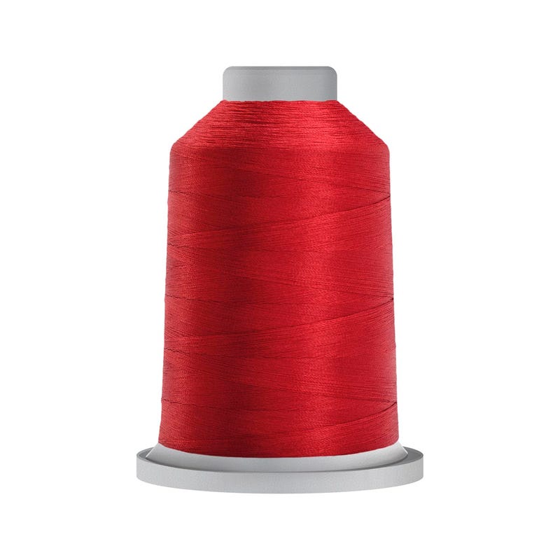Glide 40 wt. polyester thread in Imperial Red (#71797), 5000m spool by Fil-Tec
