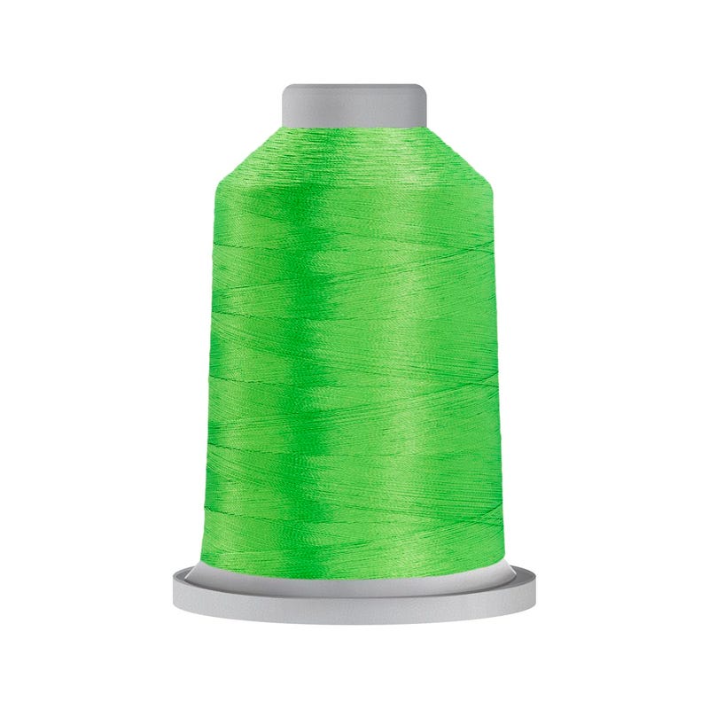 Glide 40 wt. polyester thread in Neon Green (#90360), 5000m spool by Fil-Tec
