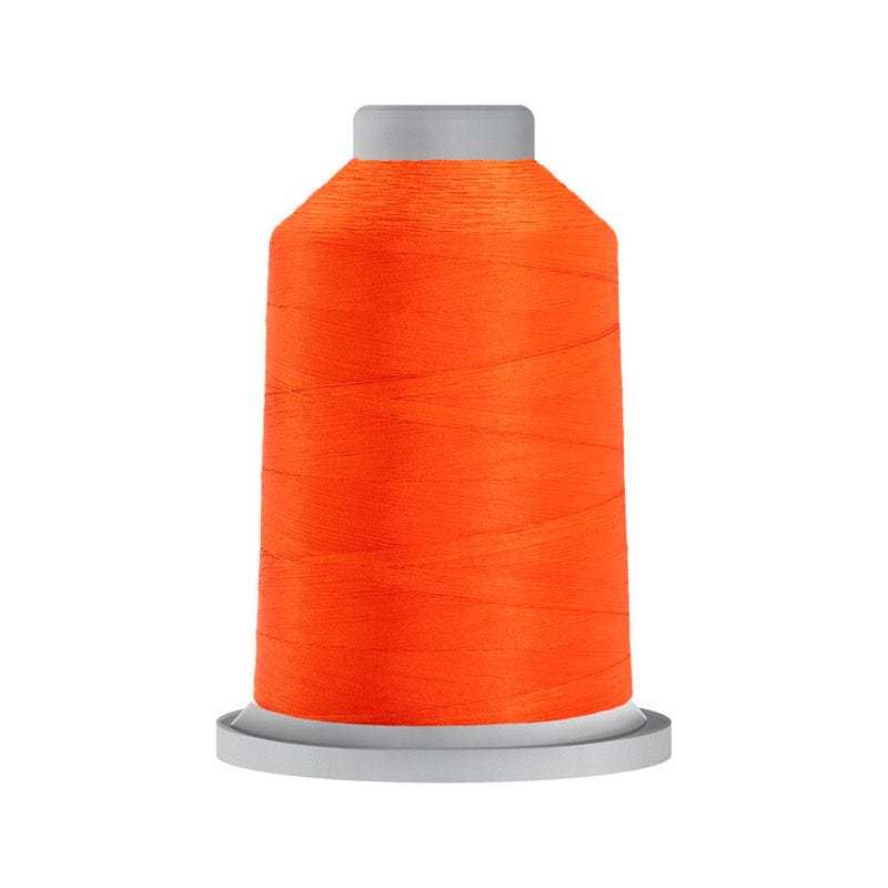 Glide 40 wt. polyester thread in Safety Orange (#50021), 5000m spool by Fil-Tec