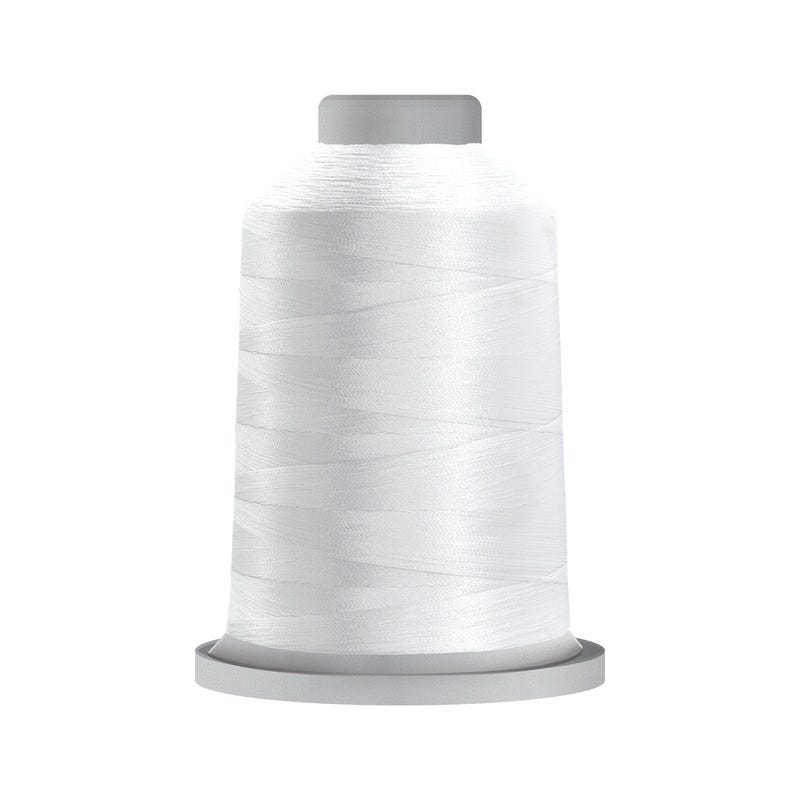 Glide 40 wt. polyester thread in Super White (#10002), 5000m spool by Fil-Tec