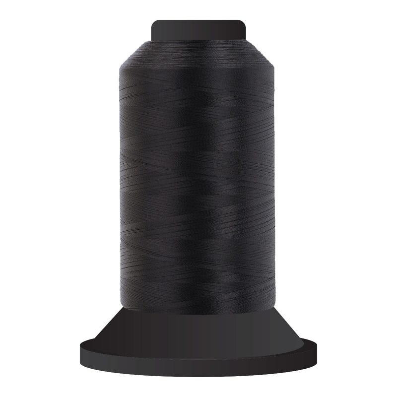 Glide 60 wt. polyester thread in Black (#11001), 5000m spool by Fil-Tec