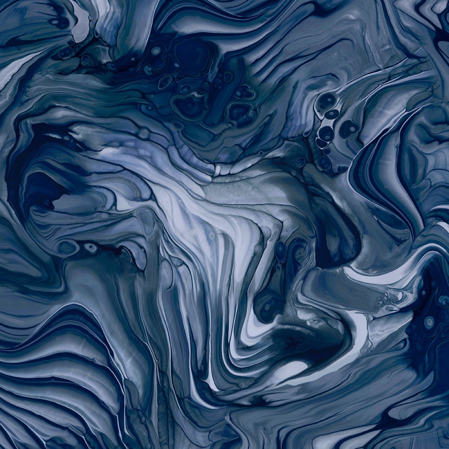 Fluidity in Motion - Navy - 108" Wide - P & B Textiles