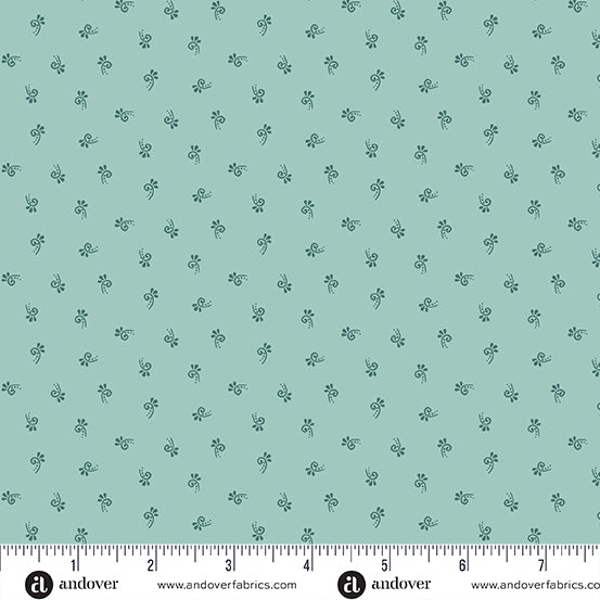 Flower Box - Tendril Sapphire - 44" Wide - Andover Fabrics