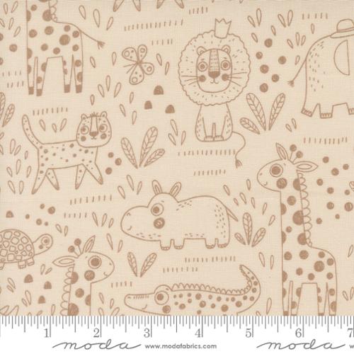 Wildly Cute Safari - Pearl - 539082-11 - 44" Wide - Elena Amo