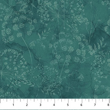 Whisper - Flower Blender - Teal - 44" Wide - Northcott