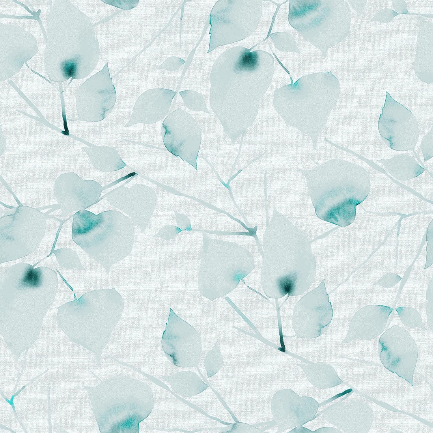 Water Color Leaves - Cloud - 108" Wide - Blank Quilting