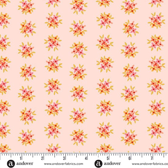 Friday Night - Posy - Rose - 44" Wide - Andover Fabrics