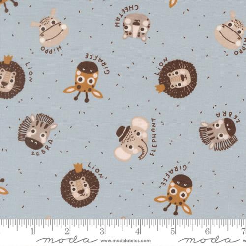 Wildly Cute Safari - Sky - 539081-13 - 44" Wide - Elena Amo