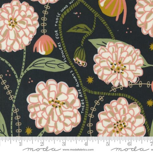 Imaginary Flowers - Ebony 548380-21  - 44" Wide - Moda