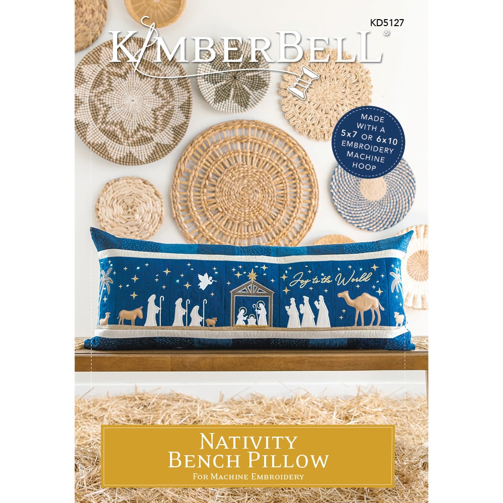 Nativity Bench Pillow - Machine Embroidery CD - Kimberbell