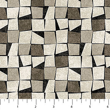 Modern Vibe - Quadri - Black/Multi - 44" Wide - Northcott