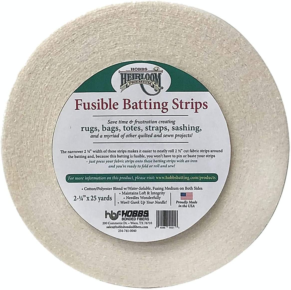 Hobbs Premium 80/20 Fusible Cotton/Poly Blend Batting Strips -