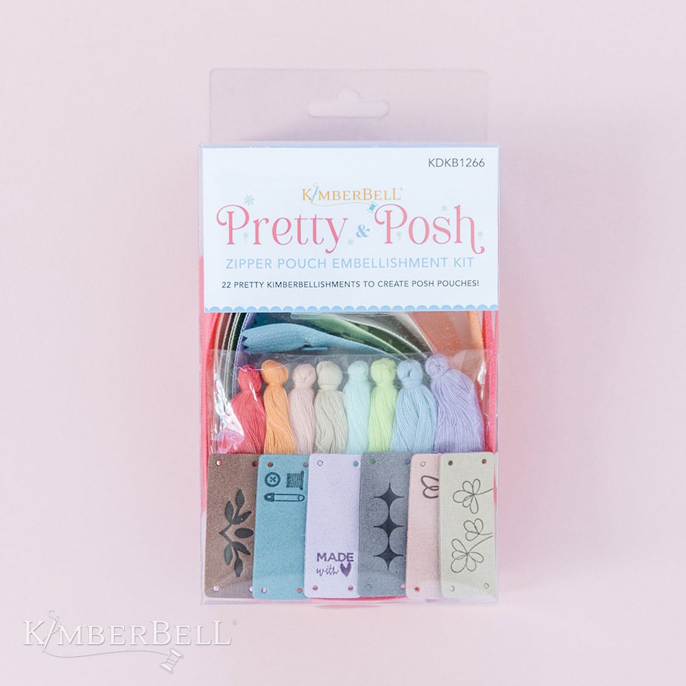 Pretty & Posh Zipper Pouches - Machine Embroidery CD - Kimberbell