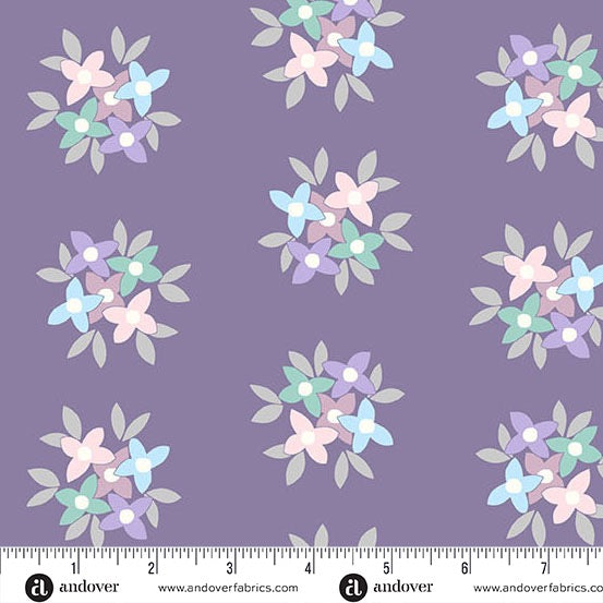 Friday Night - Posy Grande - Lupin - 44" Wide - Andover Fabrics