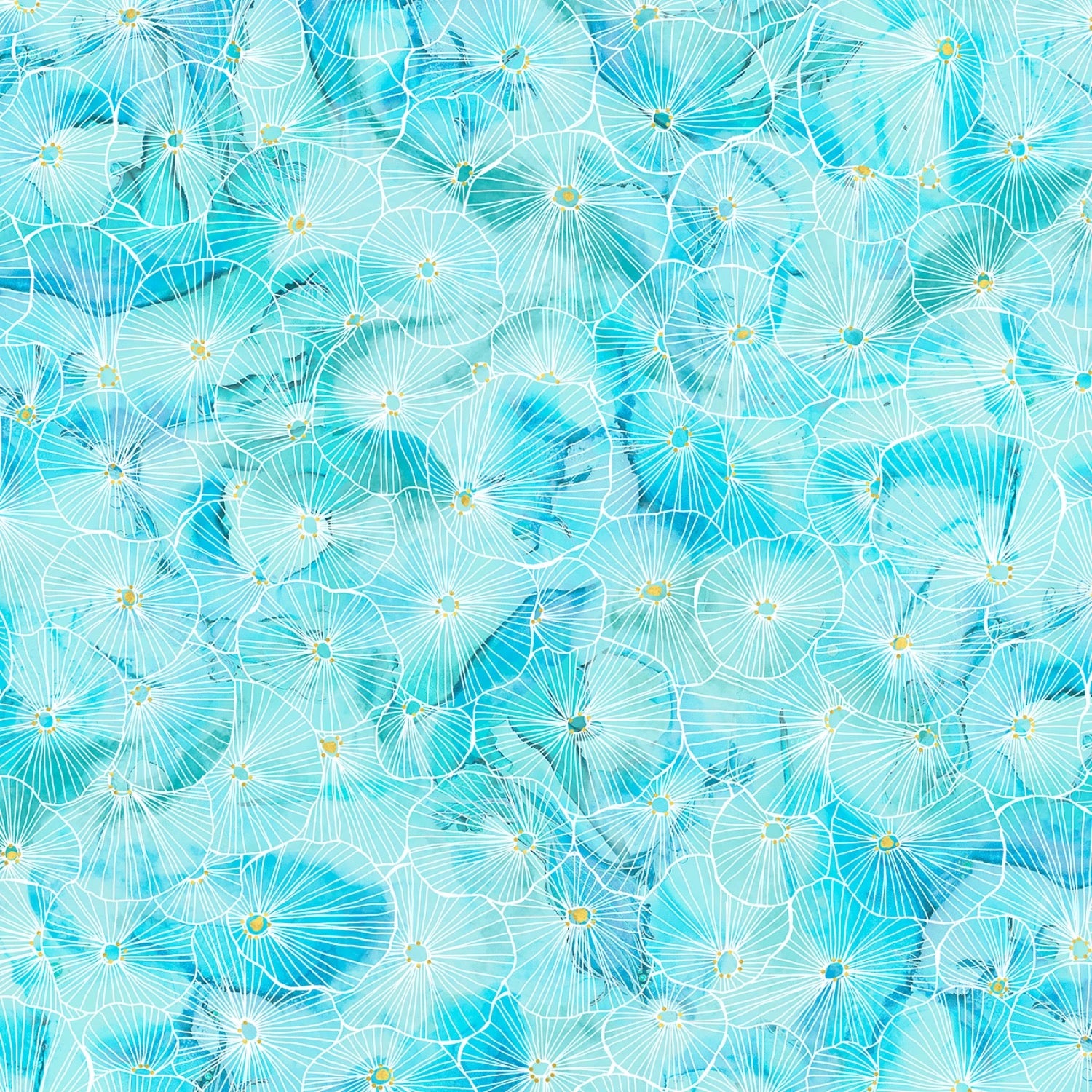 Painted Sea - Linear Bursts - PSEA5945-LT - 44" Wide - P & B Textiles