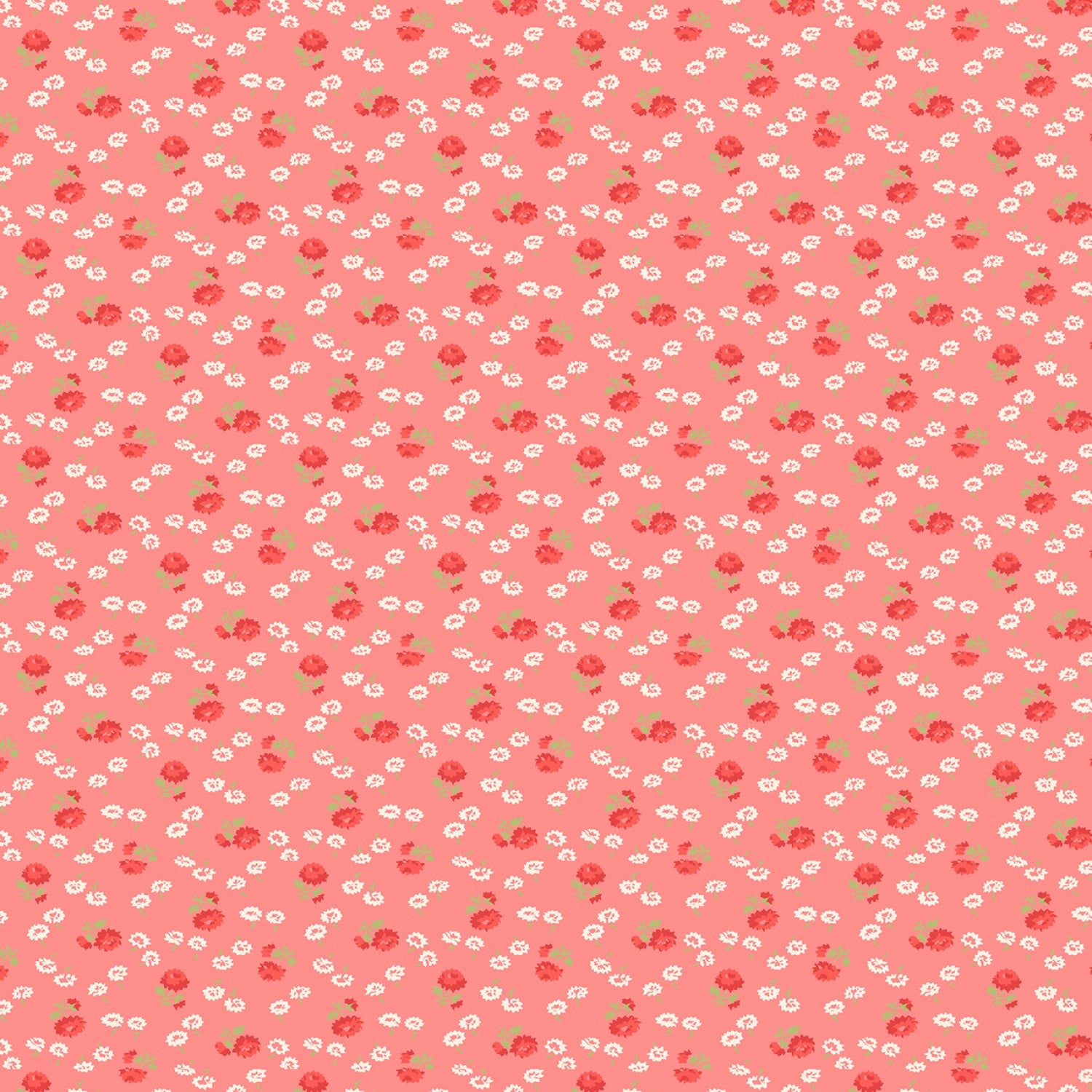Sentiments - Dark Pink Flowers - 44" Wide - Wilmington
