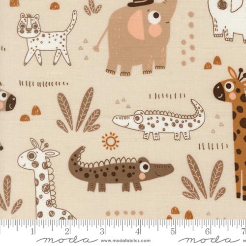 Wildly Cute Safari - Pearl - 539080-11 - 44" Wide - Elena Amo