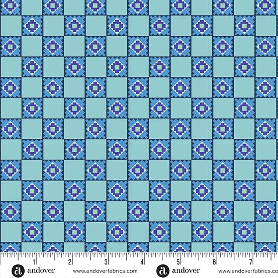 Friday Night - Serviette - Cobalt - 44" Wide - Andover Fabrics