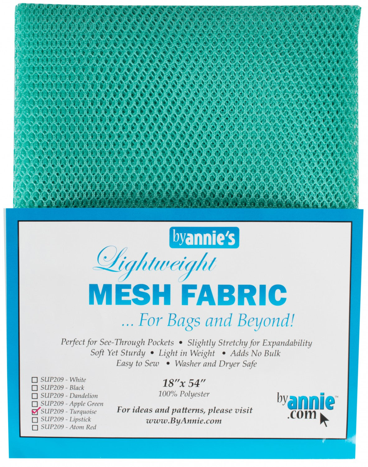 Mesh Lite Weight - Turquoise - 18" x 15YD - by Annie