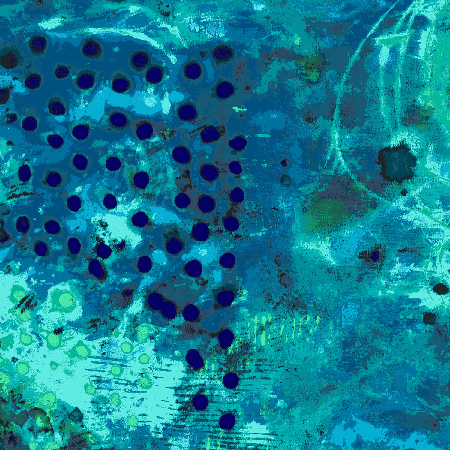 Spotted Graffiti - Blue Hour - 108" Wide - Windham