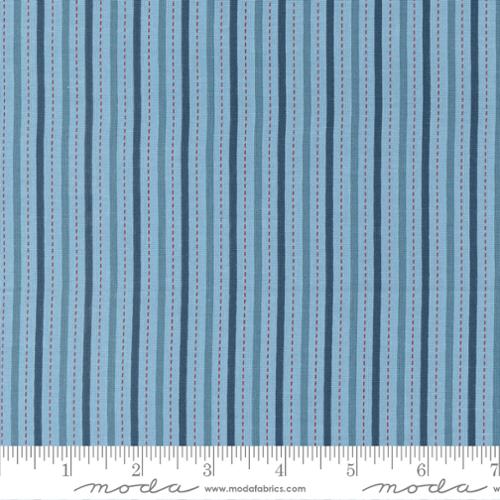 All Star - Sports Stripe Sky - 44" Wide - Moda