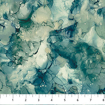 Whisper - Texture - Teal Multi - 44" Wide - Northcott