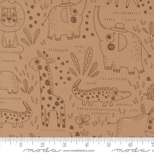 Wildly Cute Safari - Tan - 539082-14 - 44" Wide - Elena Amo