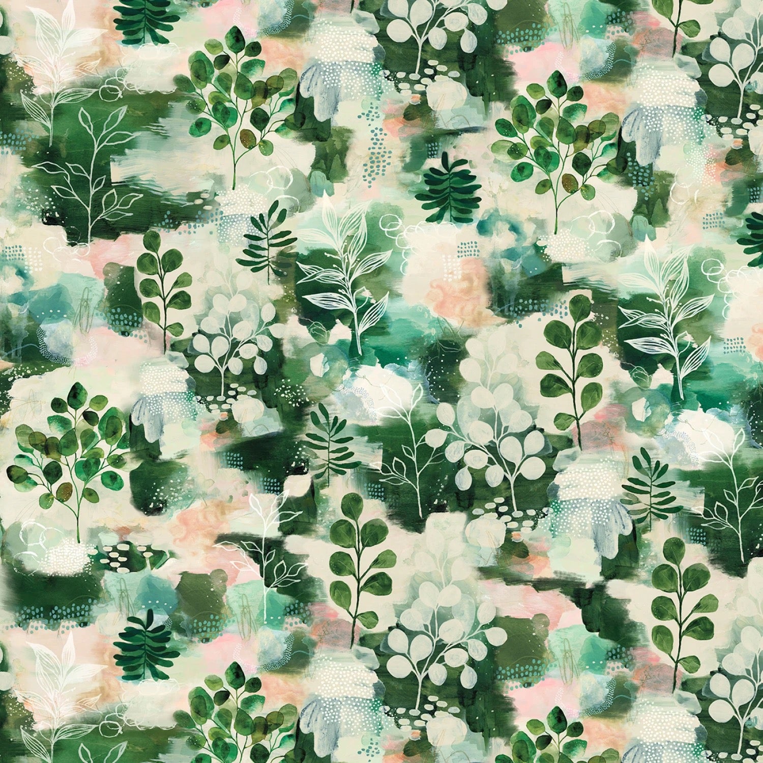 Nature Story - Leafy Allover - NSTO5838-MU - 44" Wide - P & B Textiles